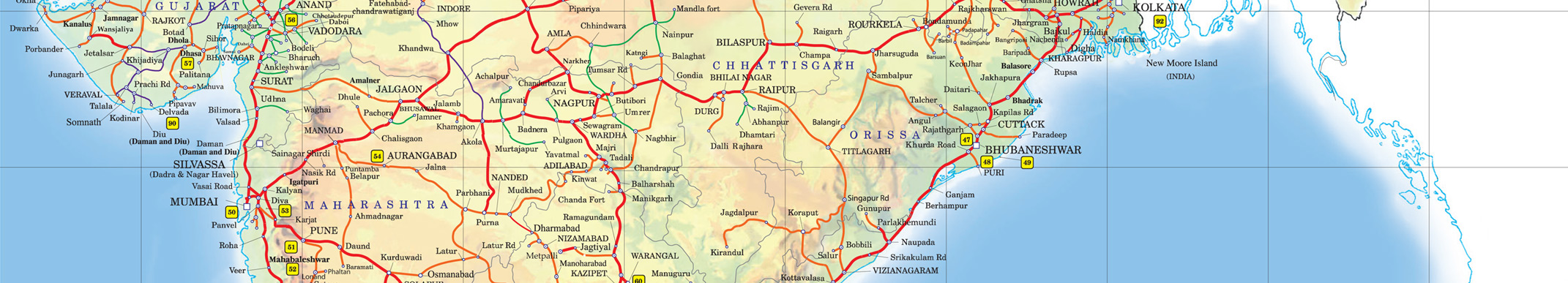 Comprehensive Railway Map of India